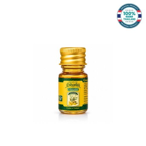 Green Herb Yellow Oil 5cc compact Thai herbal oil bottle