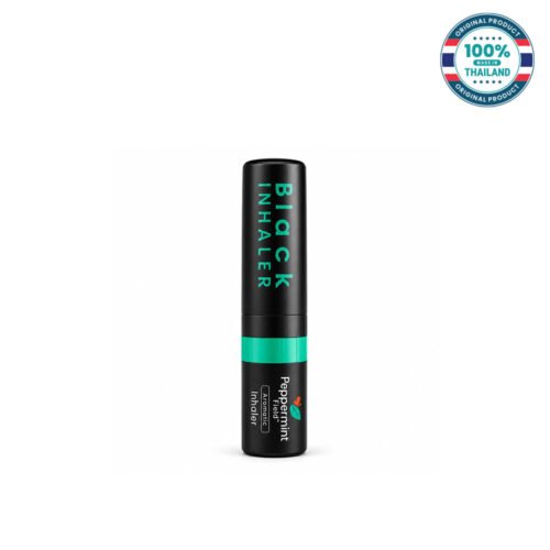 Peppermint Field Black Aromatic Inhaler 2cc with black and turquoise casing